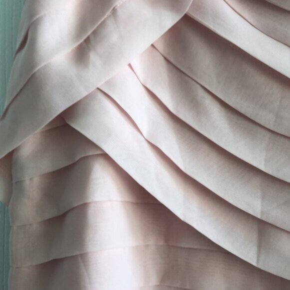 New York & Company Pleated Layered Pink Blush Skirt Sz.16 - Picture 3 of 6